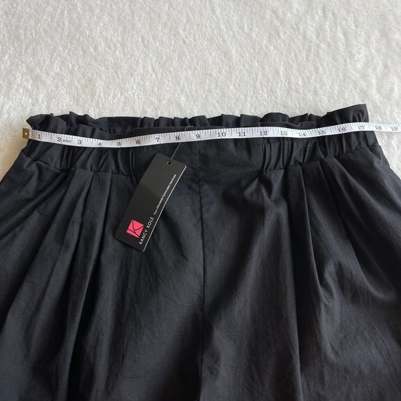 NEW KANCY‎ KOLE Womens Casual Shorts Size 2XL Elastic Waist Comfy Pull on Black - Picture 4 of 12